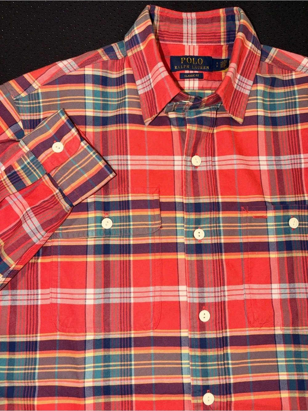 Polo Ralph Lauren Mens ‘s Small Classic Fit Long Sleeve Plaid Cotton Workshirt